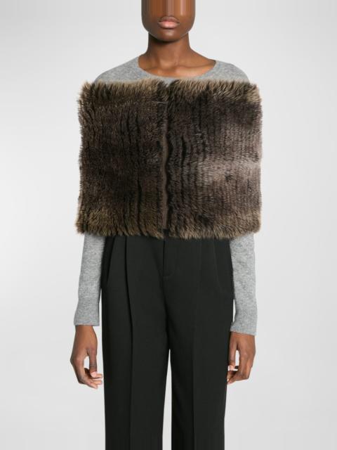 SAINT LAURENT Fur Cashmere Snood