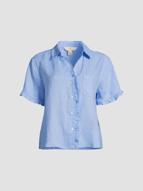 Lilly Pulitzer Women's Carden Ruffle Top - Jacaranda Blue