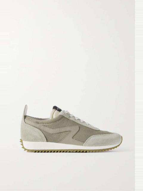 Retro Runner suede and leather-trimmed recycled-mesh sneakers