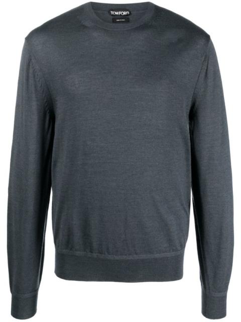TOM FORD crew neck cashmere-silk jumper