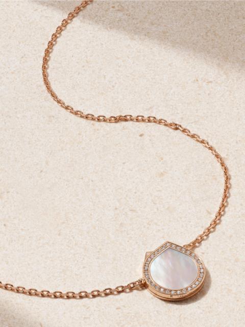 REPOSSI Antifer 18-karat Rose Gold, Mother-of-pearl And Diamond Necklace