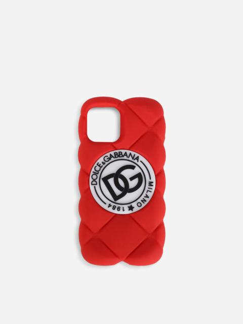 Dolce & Gabbana Quilted-effect rubber iPhone 12 Pro cover with DG logo