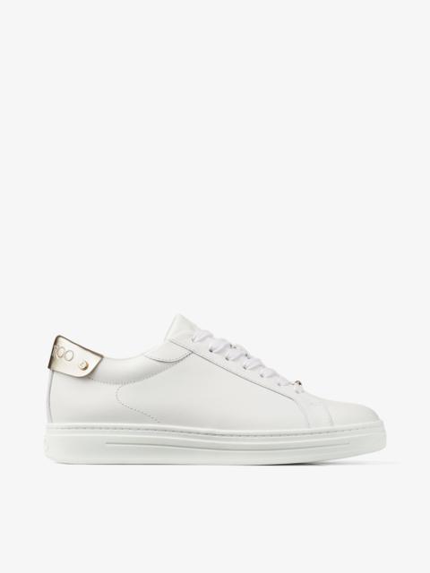 Rome/F
White Calf Leather and Champagne Metallic Nappa Low Top Trainers