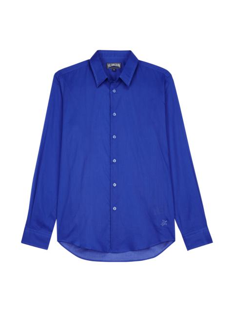 Unisex Cotton Voile Lightweight Shirt Solid