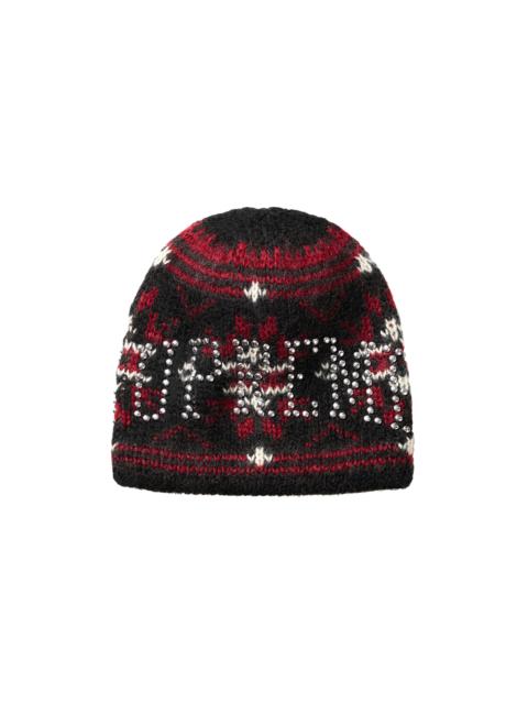 Supreme Studded Fair Isle Beanie "FW26 - Black" SU28495