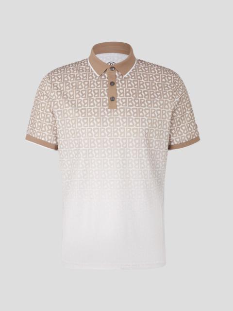 BOGNER Arno Functional polo shirt in Brown/White