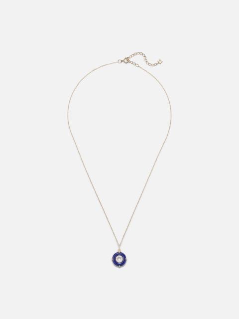 MATEO 14kt gold pendant necklace with lapis lazuli and diamonds