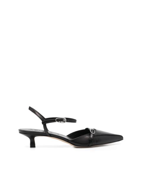 Aeyde Maisie leather 35mm pointed-toe pumps