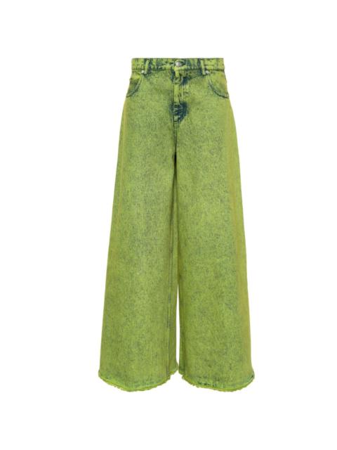 Marni garment-dyed wide-leg jeans