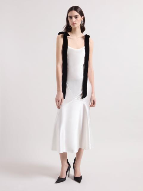 NINA RICCI Cream Mermaid Satin Dress