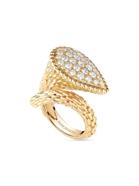 Boucheron Women's Serpent Bohème 18K Yellow Gold & 1.3 TCW Diamond L Ring