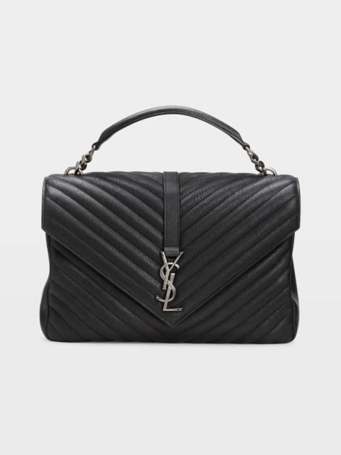 SAINT LAURENT college large chain bag in quilted leather