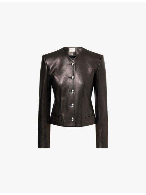 KHAITE Nara Tailored Leather Jacket
