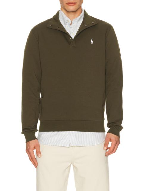 Polo Ralph Lauren Long Sleeve Double Knit Tech Snap Mocknock Pullover