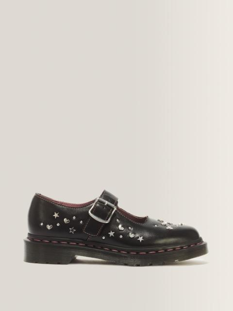 Dr. Martens Mariel II Hearts & Stars Milled Gloss Leather Mary Jane Shoes