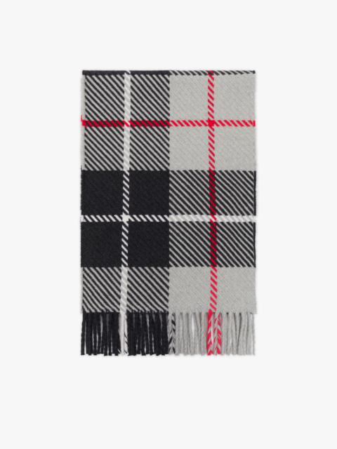 Mackintosh BARCLAY GREY CHECK MERINO WOOL & CASHMERE SCARF | ACC-022