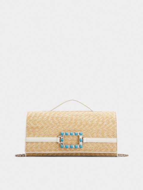 Roger Vivier Belle Vivier Clutch in raffia