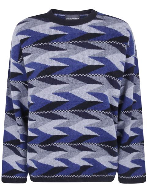 EMPORIO ARMANI Sweater Wool Cashmere "Fancy Blue"