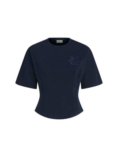 Pegaso-appliqué cotton T-shirt