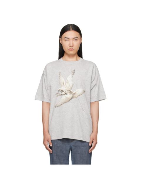 Maison Margiela Gray Creased Bird T-shirt