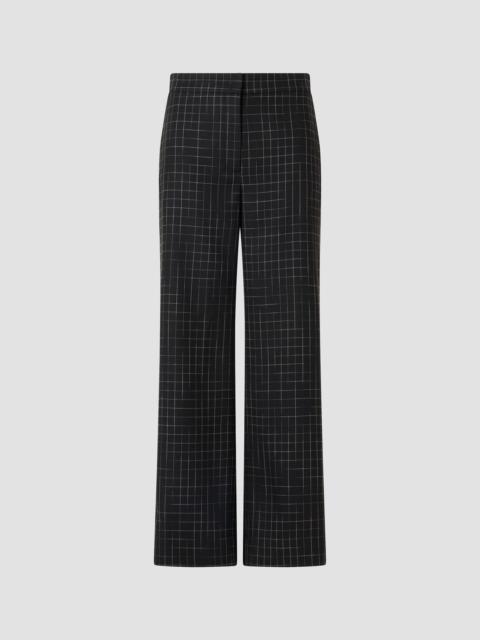 AKRIS Women's Marlon Broken Check Wide-Leg Pants - Black Cream