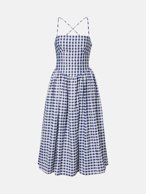self-portrait Gingham midi dress