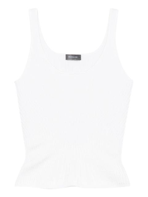 MUGLER ribbed tank top