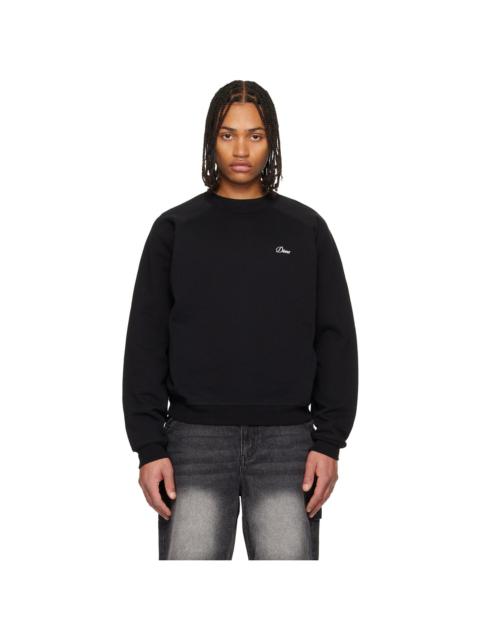 Dime Black Cursive Small Logo Crewneck Sweatshirt