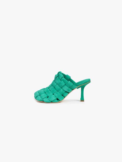 A.W.A.K.E. MODE WILMA CHUBBY HIGH HEEL MULE EMERALD GREEN