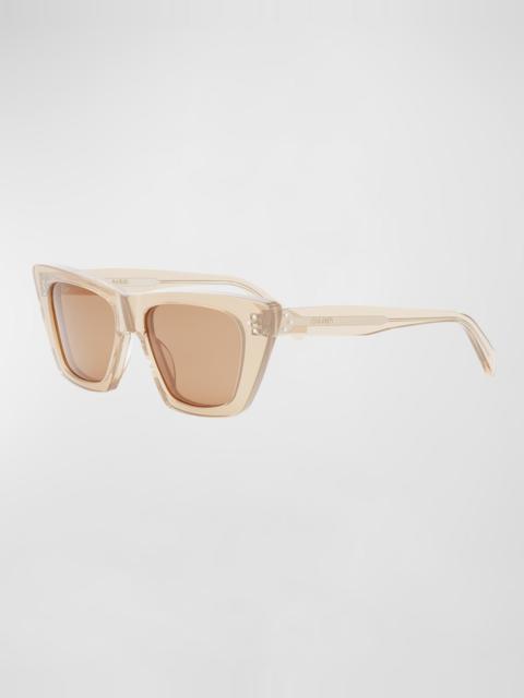 CELINE Logo Acetate Cat-Eye Sunglasses