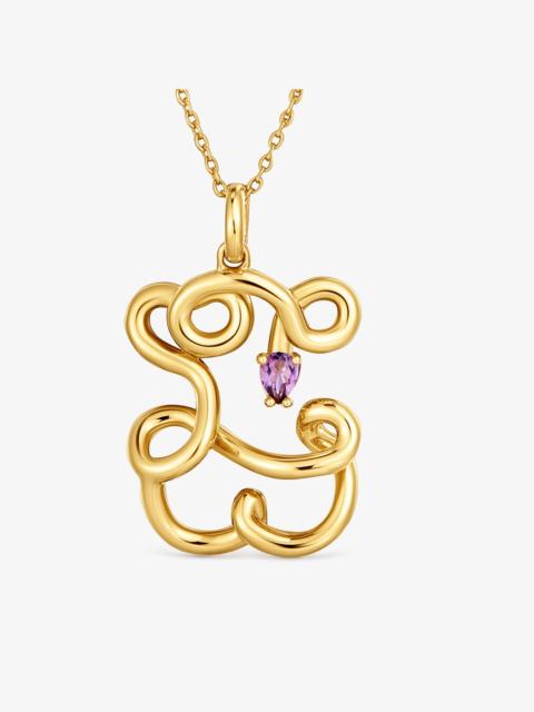 TOUS Bear Necklace with 18kt gold vermeil and amethyst TOUS Lio