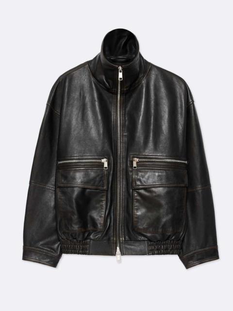 ALLSAINTS ELISA LEATHER BOMBER JACKET