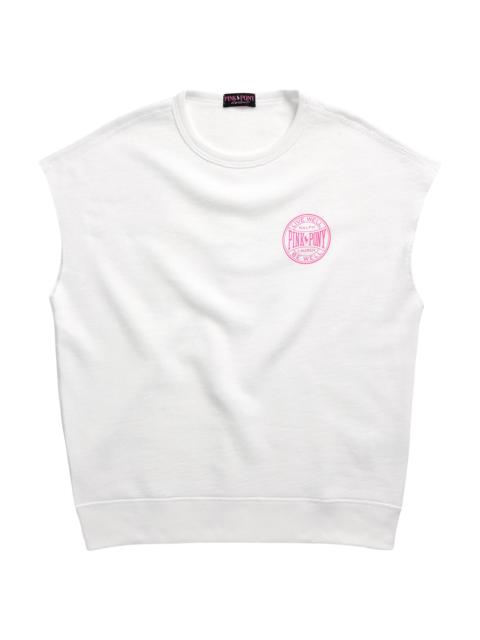 Polo Ralph Lauren Men's Unisex Pink Pony Sleeveless Fleece Sweatshirt - Ceramic White