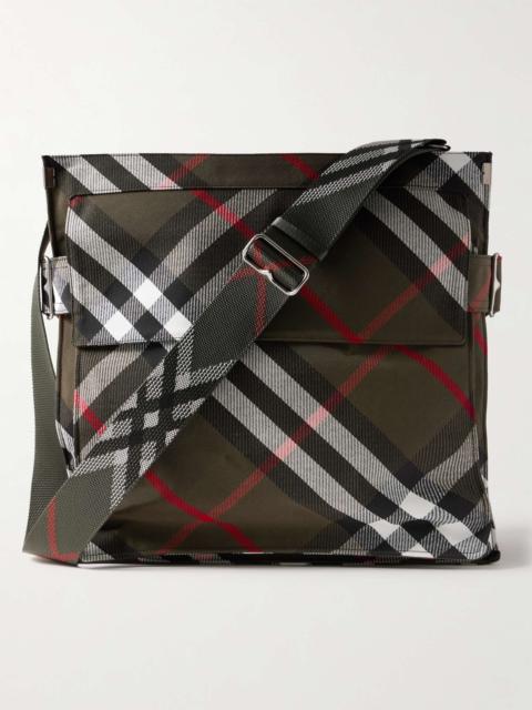 Burberry Checked Jacquard Messenger Bag