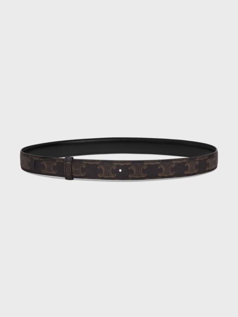 CELINE Reversible Strap 25 IN Taurillon Leather and Triomphe Canvas