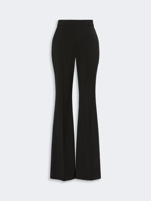 Sportmax HANGAR Natural stretch pure wool flared trousers - BLACK