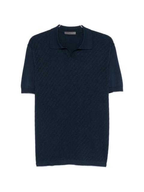 CORNELIANI textured polo shirt