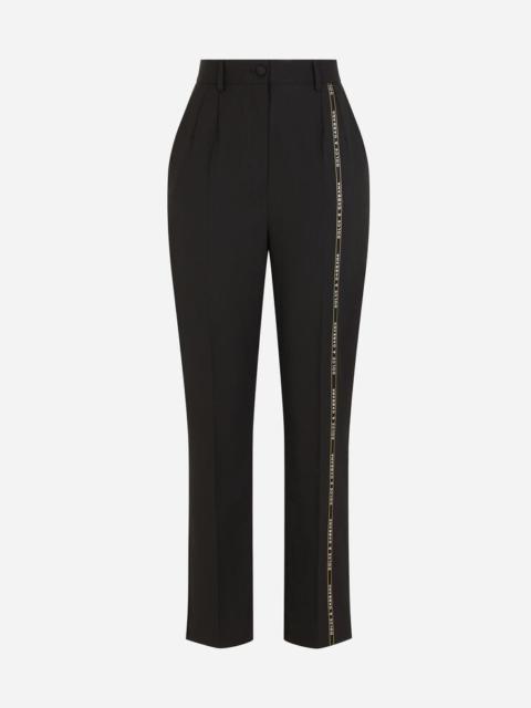 Dolce & Gabbana Woolen pants with branded selvedge