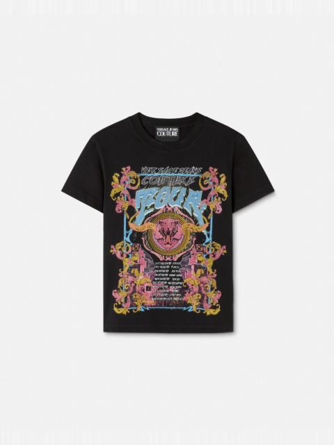 VERSACE JEANS COUTURE Crystal Tour Logo T-Shirt
