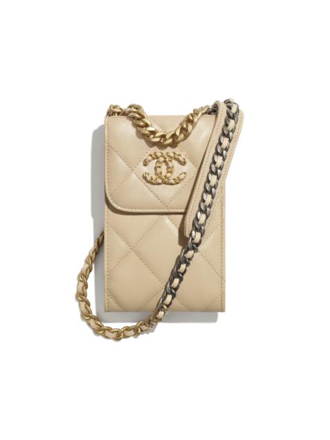 CHANEL CHANEL 19 Phone Holder with Chain