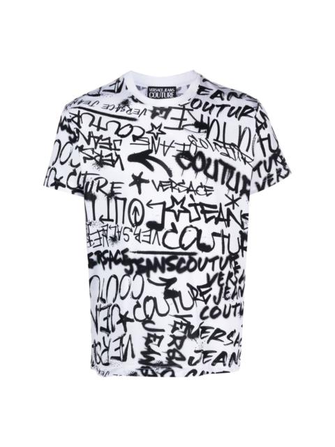 graffiti-print cotton T-shirt