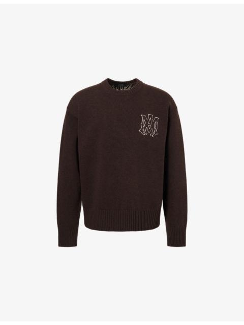 AMIRI Brand-Embroidery Crewneck Wool Jumper