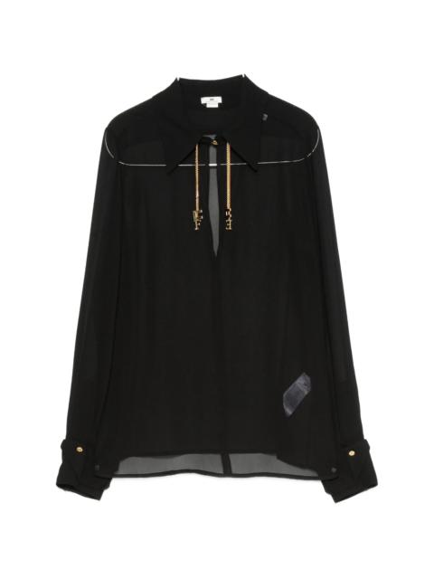 ELISABETTA FRANCHI Elisabetta Franchi Chain-detail Long-sleeve Blouse