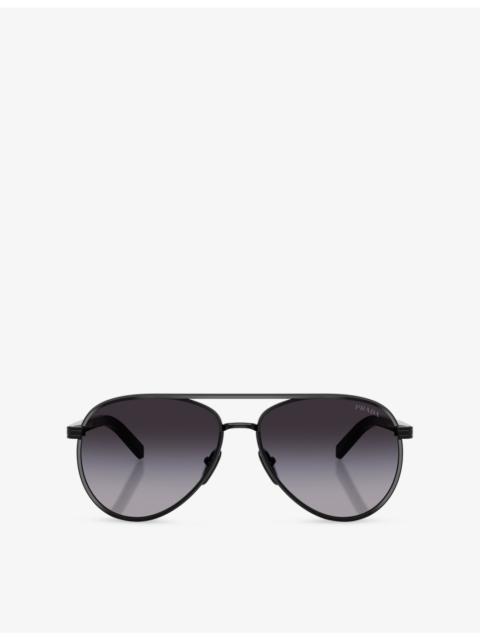 Prada PR B57S Pilot Steel Sunglasses