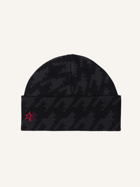 PERFECT MOMENT Houndstooth Merino Wool Beanie