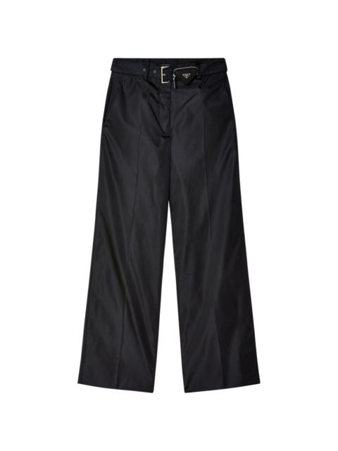 Prada belted straight-leg trousers