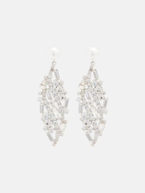 MAGDA BUTRYM Crystal-embellished faux-pearl drop earrings