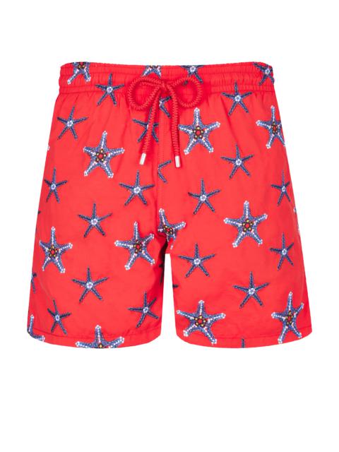 Men Swim Trunks Embroidered Starfish Dance - Limited Edition