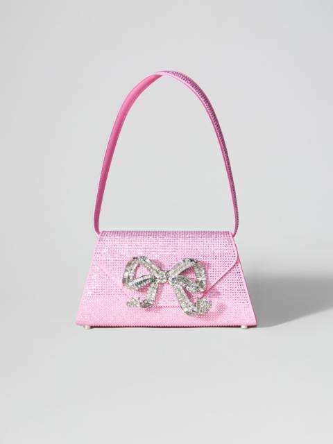 self-portrait Pink Rhinestone Bow Mini Shoulder Bag