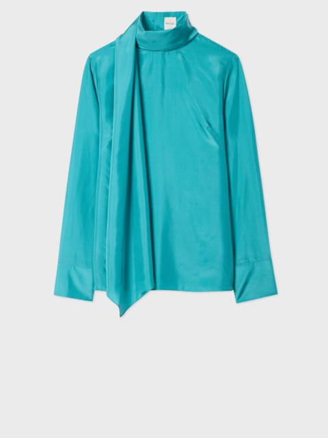 Paul Smith Women's Emerald Green Silk Blouse